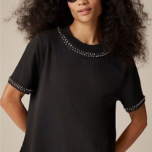 J. Crew Embellished Black Women's Top
